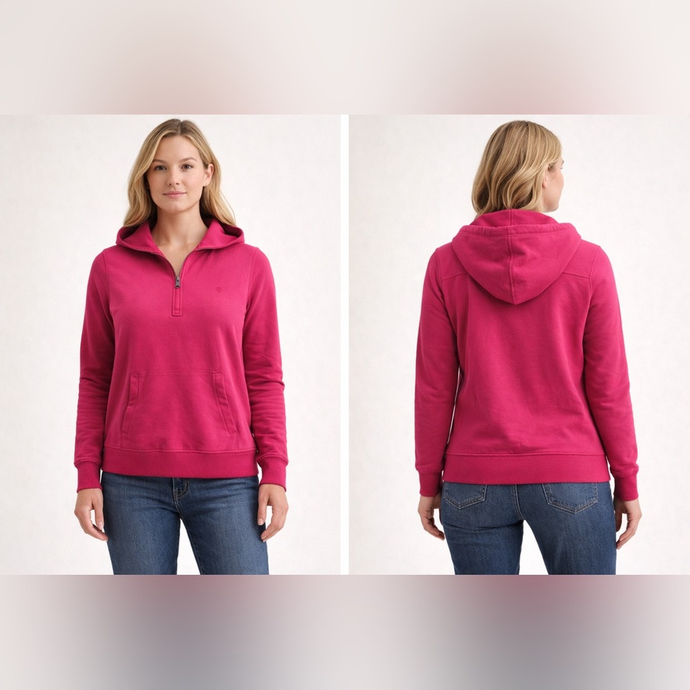Lauren Ralph Lauren Fuchsia Half-Zip Sweatshirt